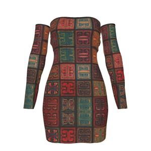 Fullbreedcustom Print Women's  Back Lace-up Dress